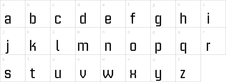 Lowercase characters