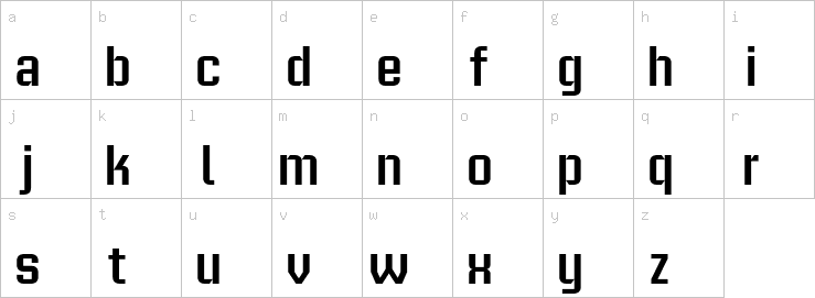 Lowercase characters