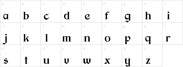 Lowercase characters