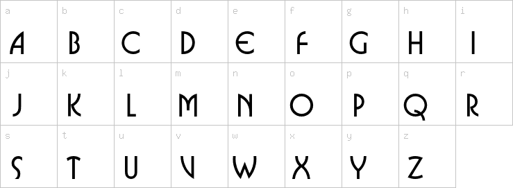 Lowercase characters