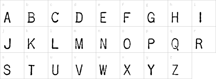 Lowercase characters
