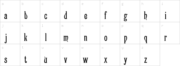 Lowercase characters