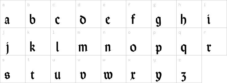 Lowercase characters