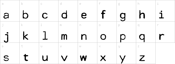 Lowercase characters