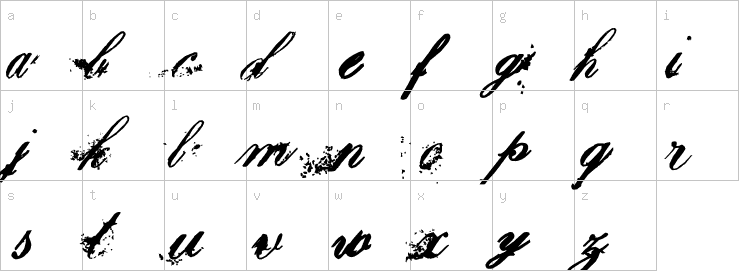 Lowercase characters