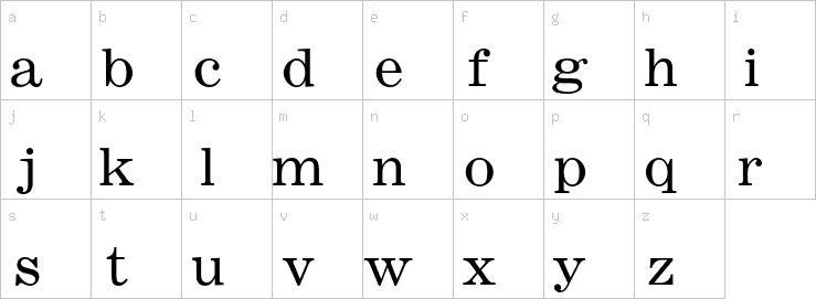 Lowercase characters