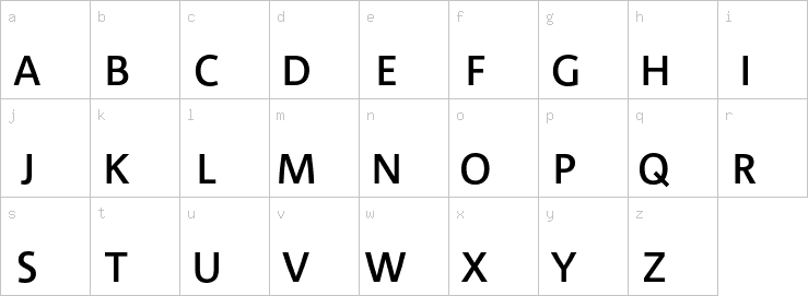 Lowercase characters