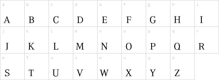 Lowercase characters