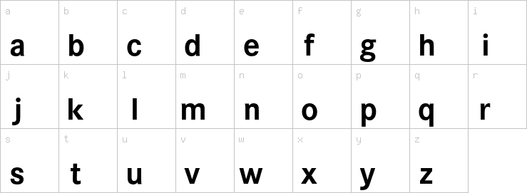 Lowercase characters