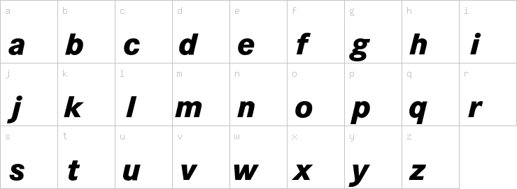 Lowercase characters