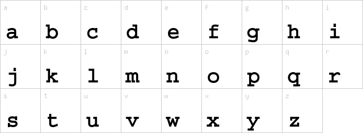 Lowercase characters