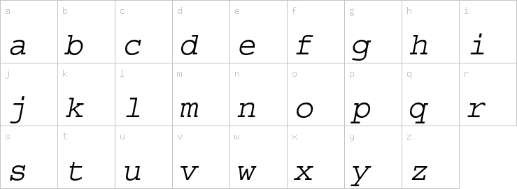 Lowercase characters