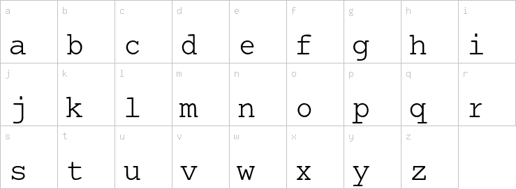 Lowercase characters