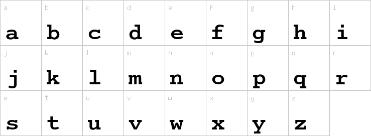 Lowercase characters
