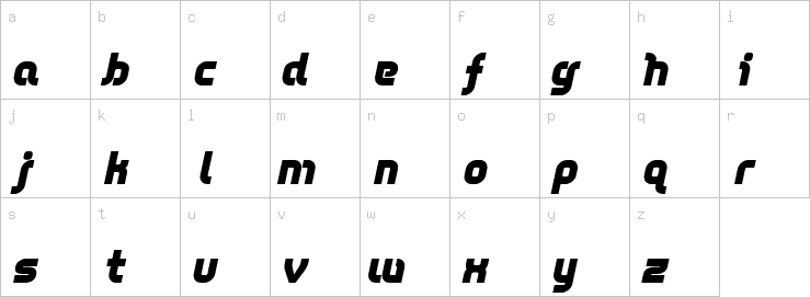 Lowercase characters