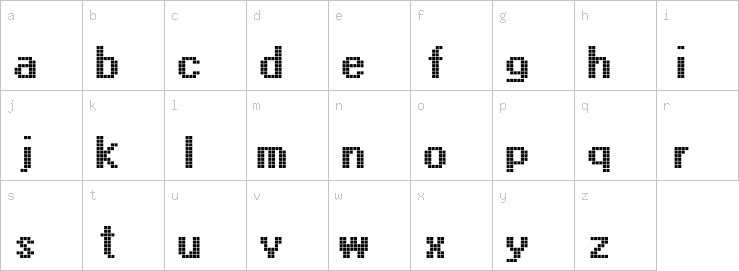 Lowercase characters