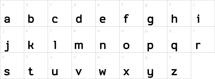 Lowercase characters