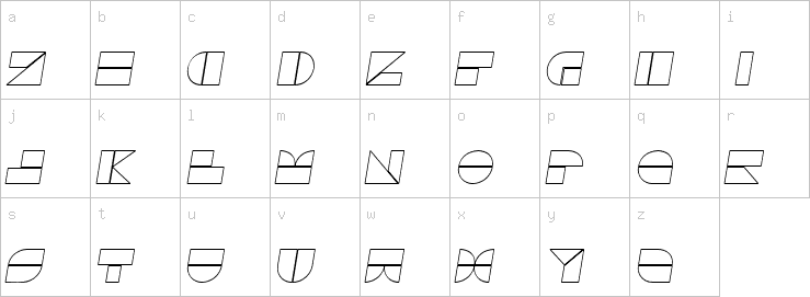 Lowercase characters