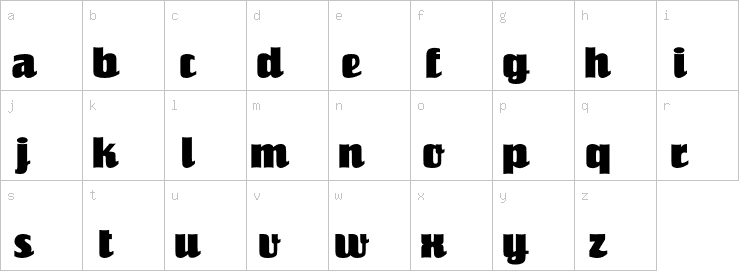 Lowercase characters