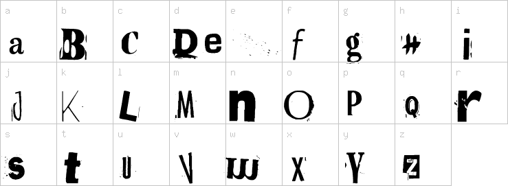 Lowercase characters
