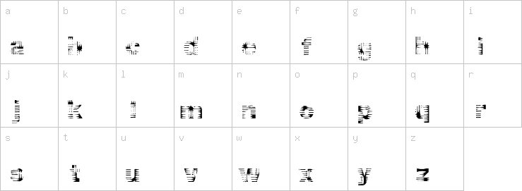 Lowercase characters