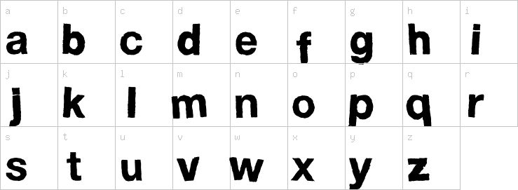 Lowercase characters