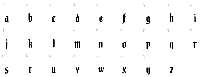 Lowercase characters