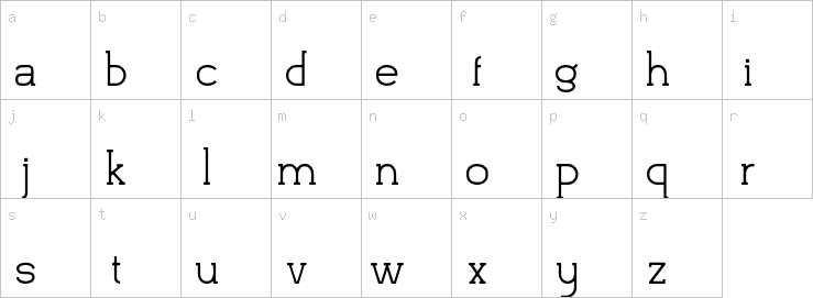 Lowercase characters