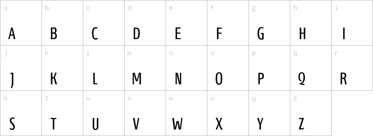 Lowercase characters