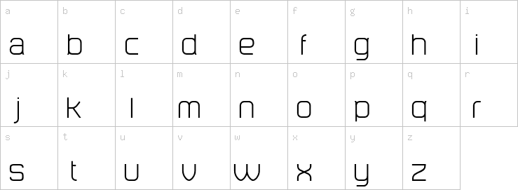 Lowercase characters