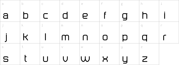 Lowercase characters