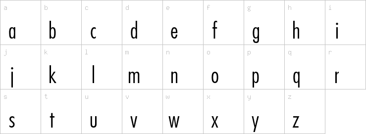 Lowercase characters