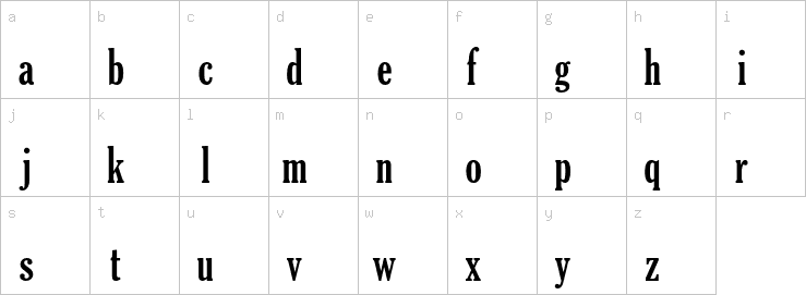 Lowercase characters