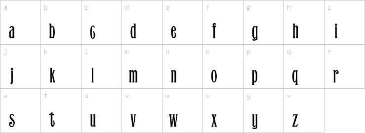 Lowercase characters