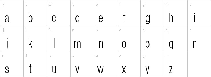 Lowercase characters