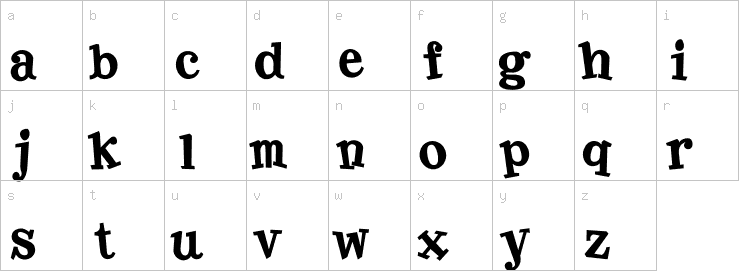 Lowercase characters