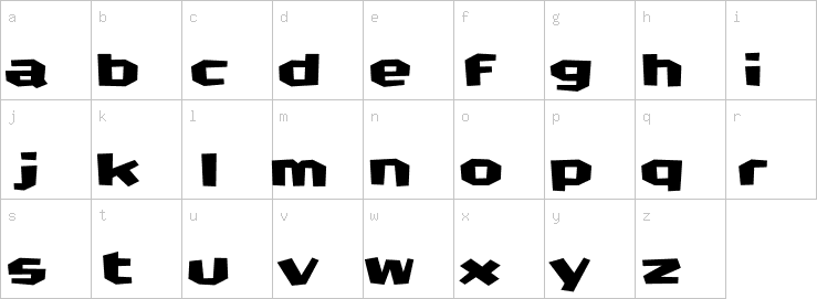 Lowercase characters