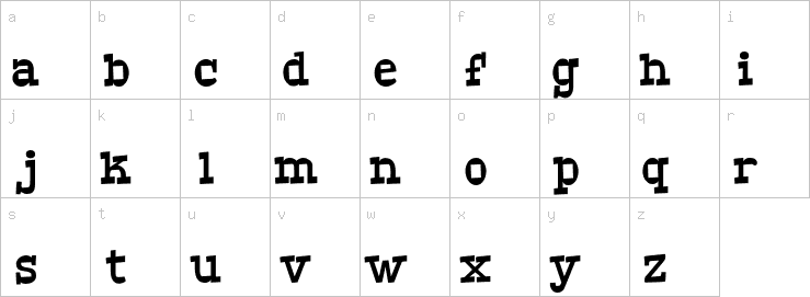 Lowercase characters