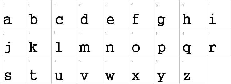 Lowercase characters