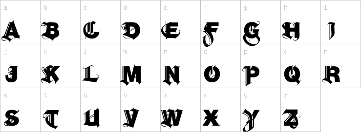 Lowercase characters