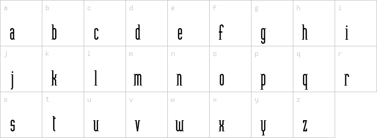 Lowercase characters