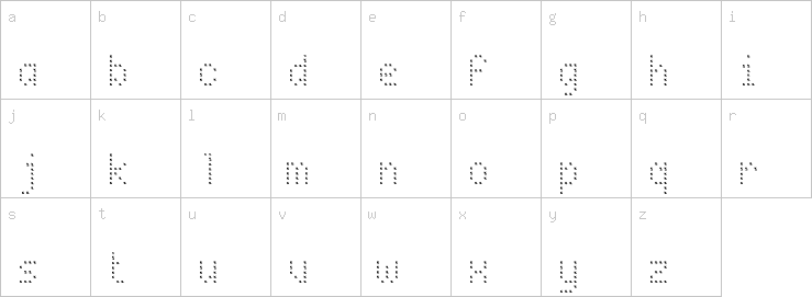 Lowercase characters