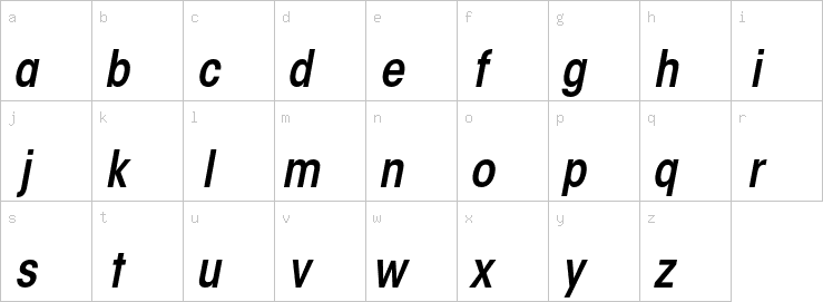 Lowercase characters