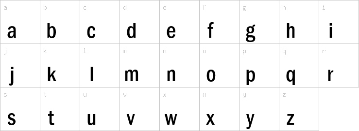 Lowercase characters