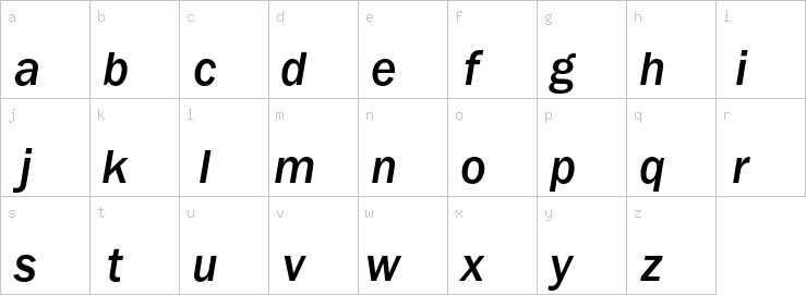 Lowercase characters