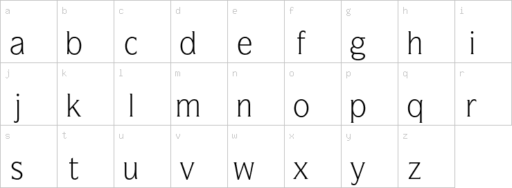 Lowercase characters