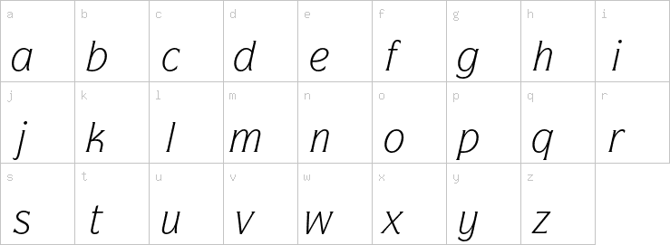 Lowercase characters