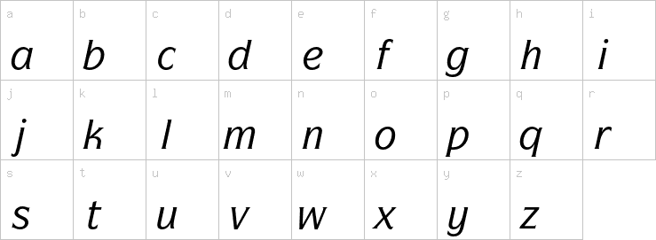 Lowercase characters