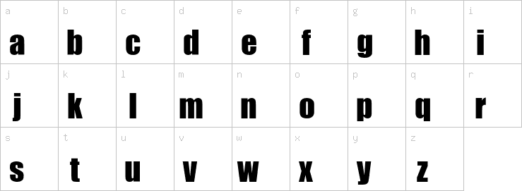 Lowercase characters