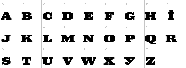 Lowercase characters